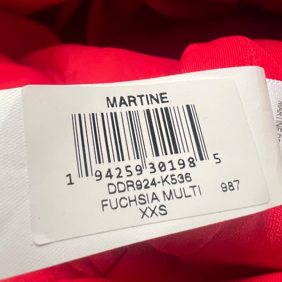 Dress The Population Martine Ruched Sequin Dress One-shoulder Fuchsia Size XXS - Picture 4 of 7